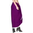 thumbnail image 2 of HAPPY BAY Women's Beachwear Summer Bandeau Beach Sarong Coverups Wraps Maxi Pareo Swim Cover up One Size Violet_B336, 2 of 5
