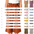 thumbnail image 4 of Girls Wide Leg Cotton Pants Paperbag High Waist Ruffle Hem Palazzo Trousers Kid Summer Baggy Oversize Casual Flowy Beachwear, 4 of 5