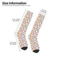 thumbnail image 5 of Fotbe Rainbow Flowers print Women's Men's Novelty Crew Socks Cotton Socks Knee High Socks for Walking,Running,Nurses,Pregnancy, 5 of 9