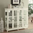 thumbnail image 2 of Bowery Hill Traditional 4 Door Glass Curio Cabinet in White, 2 of 2