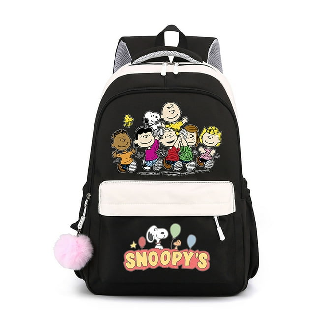 Mochila escolar Snoopy Anime para estudiantes de nailon, 600 g