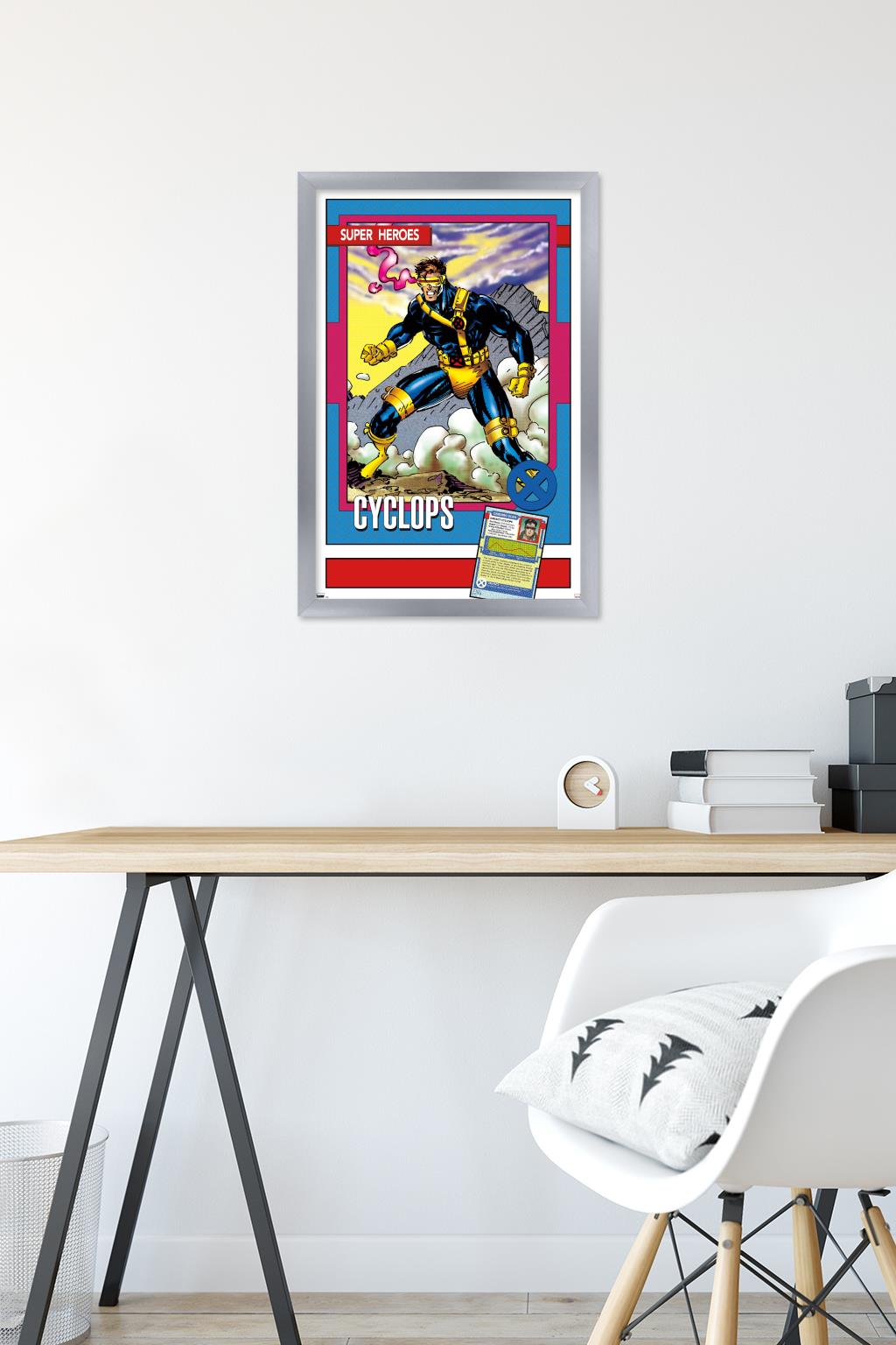 Marvel Trading Cards - Cyclops Wall Poster, 14.725" x 22.375" Framed