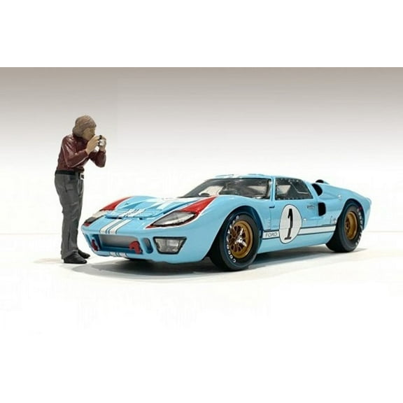 Race Day 1 Figure II, Burgundy and Gray - American Diorama 76284 - 1/18 scale Figurine - Diorama Accessory