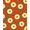 Orange, Pattern 4, variant on ODIKA 2x3 Machine Washable Non-Slip Area Rug, Botanical Garden Meadow Sunshine High Traffic Rug, Yellow, 703423