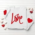 thumbnail image 4 of Valentine Shirts for Women Cute Love Heart Sweater Tops Casual Long Sleeve Crewneck Pullover Sweatshirts, 4 of 5