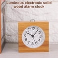 thumbnail image 2 of Reloj despertador de madera electrónico Dormitorio Luminoso Luz de noche silenciosa Estudiante Niños Lámpara de escritorio Cuadrada Scienceny HA001303-03B, 2 of 6