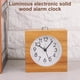 thumbnail image 2 of Reloj despertador de madera electrónico Dormitorio Luminoso Luz de noche silenciosa Estudiante Niños Lámpara de escritorio Cuadrada Scienceny HA001303-03B, 2 of 6