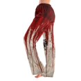 thumbnail image 5 of Trgacdwlo Women Halloween Pajama Pants Cute Pumpkin Graphics Wide Leg Sleeping Pants Women Elastic Waist Fall Winter Womens Pj Pants, 5 of 7