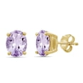 thumbnail image 6 of JewelersClub 3.00 Carat T.G.W. Sapphire 14K Gold Over Silver Stud Earrings, 6 of 10
