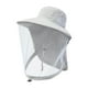 thumbnail image 1 of Sombrero para guardar abejas, sombrero de apicultor con malla, sombrero de cubo, gorra portátil, velos de protección facial, sombrero para actividades Gris claro, 1 of 8