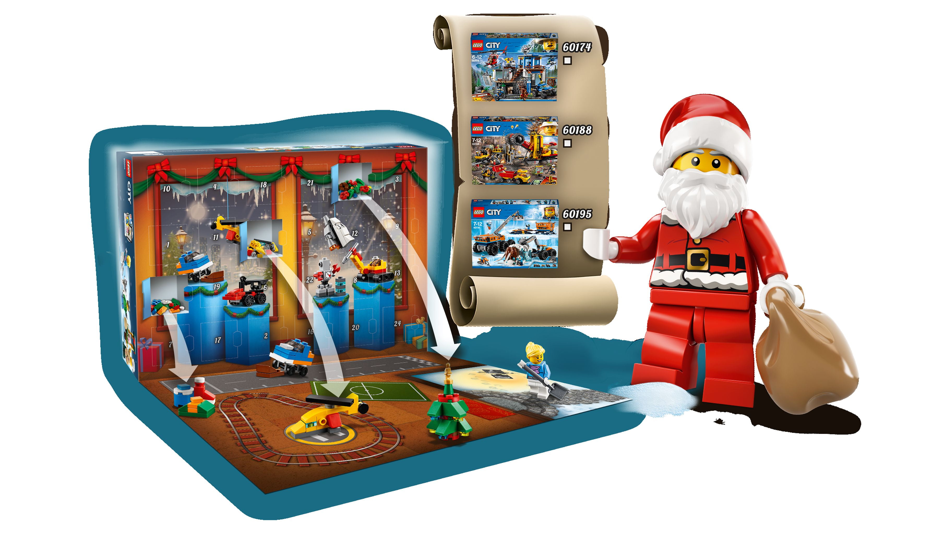 LEGO City 60201 pas cher, Calendrier de l'Avent LEGO City 2018