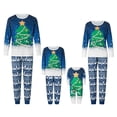 thumbnail image 1 of Pijama familiar Fiomva con estampado navideño de alce, cuello redondo y mangas largas, 1 of 8