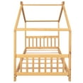 thumbnail image 6 of Aukfa House Bed, Wood Twin Platform Bed for Kids, Floor Bed - Oak, 6 of 8