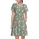 thumbnail image 1 of Disketp Retro Hippie Groovy Mushroom para Vestido de Manga Corta para Mujeres, Vestidos de Verano para Mujeres, Casual y Holgado para la Playa, 1 of 6