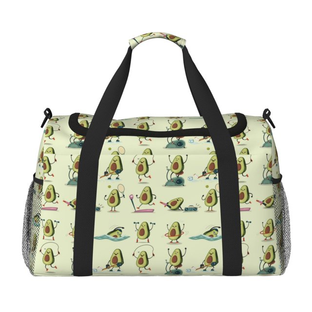 Balery Avocado for Exercise Bolsa de Gimnasio para Mujeres, Bolsa de Viaje con Bolsillo Húmedo, Bolsa de Fin de Semana para Mujeres, Bolsa de Viaje Resistente al Agua