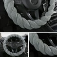 thumbnail image 4 of 15 Inches Furry Car Steering Wheel Cover, Automotive Fluffy Soft Breathable Warm Non-Slip Vehicle Steering Wheel Protector Interior Decoration for Man Women, Universal for Most Vehicles, 4 of 9