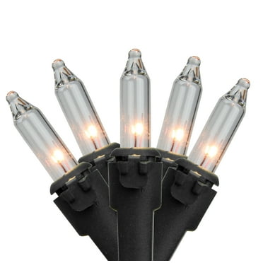 Northlight 50ct Mini String Lights Set Clear - 10' Black Wire