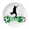 Penalty Soccer Football Sports Text Plate Decorative Porcelain Salver Tableware Dinner Dish