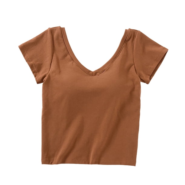 Tops de Manga Corta Sexy para las Mujeres, Color Sólido con Almohadilla de Pecho, Sujetador un Fondo Envuelto Pijamas