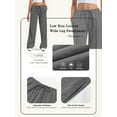 thumbnail image 4 of TEMOFON Pants for Women Low rise Sweatpants Wide Leg Sweatpants Womens Clothes Drawstring Elastic Low Waist Pants with Pockets, 4 of 10