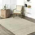 thumbnail image 3 of GRUHUM Jute Cotton Runner Rug 2.6'x6'ft Rectangle Hand Woven Natural Solid Farmhouse Boho Rug for Hallways, Kitchen, Entryways, Living Room, Bedroom- Rustic Vintage Bohemian Eco-Friendly Natural, 3 of 8