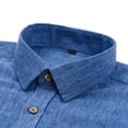 thumbnail image 4 of Ceisia Men's Oversize Flax Long-Sleeve Button-Down Shirt for Spring/Summer Casual & Smart Wear Gift, 4 of 6