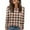 Light Brown_#11, variant on Nokdvo Womans Sweatshirts Fashion 2025 Plaid Crew Neck Pullover Long Sleeve Casual Loose Fitting T Shirts,Green L