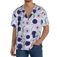 thumbnail image 3 of Wukai Daisies Flowers Men's Casual Short-Sleeve Button Down Shirt - Lightweight Summer Dress Shirt for Daily Wear-4X-Large, 3 of 7