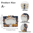 thumbnail image 3 of Halloween Picture Frame 7X5 Inch Wood Picture Frame Spooky Vintage Halloween Decor with Pumpkin Ghost Black Cat for Halloween Party Table Decor 1 Pack, 3 of 5