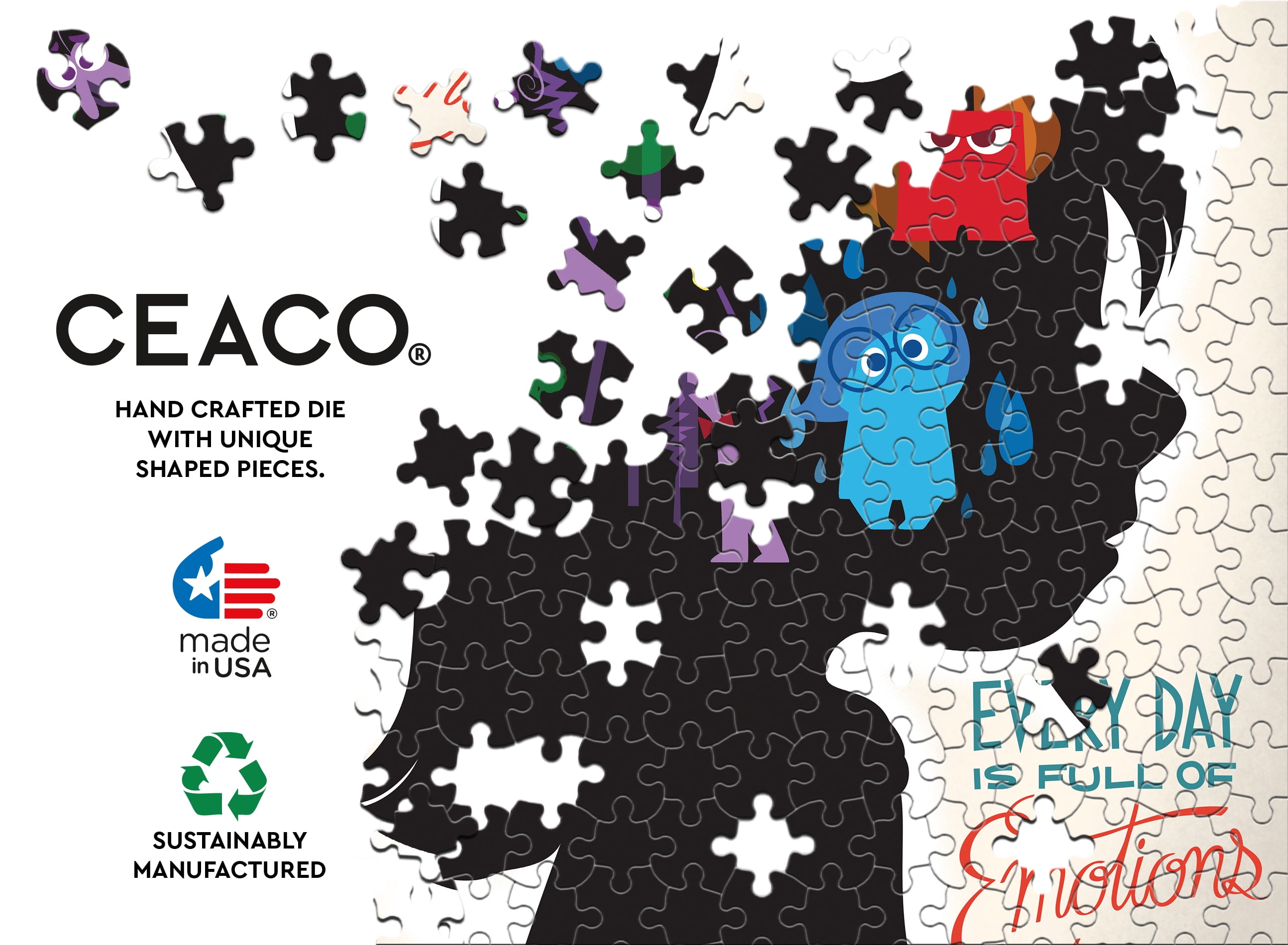 Ceaco 100 Piece Inside Out (Disney Pixar) Interlocking Jigsaw Puzzle