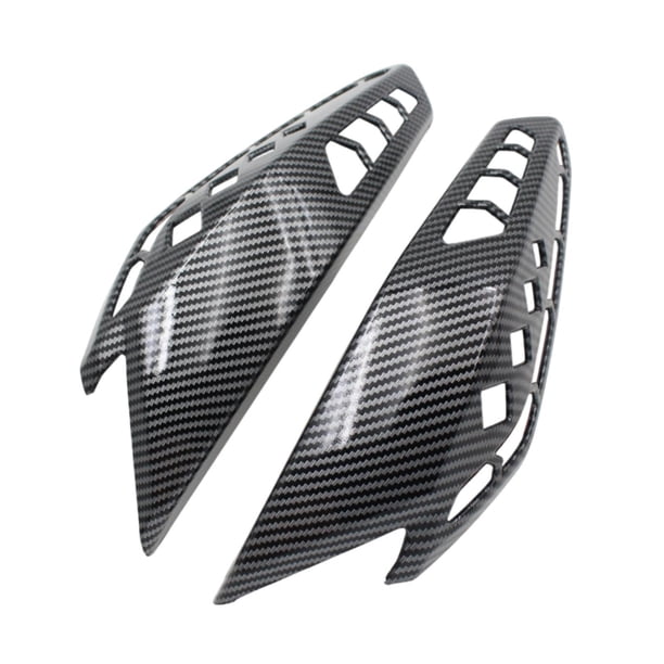 2 cubiertas protectoras para intermitentes de motocicleta, piezas profesionales y resistentes. Rayas grises