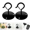 thumbnail image 1 of Black Heavy Duty Ceiling Hooks for Home with Strong Load-bearing Capacity 2Pcs, 1 of 7