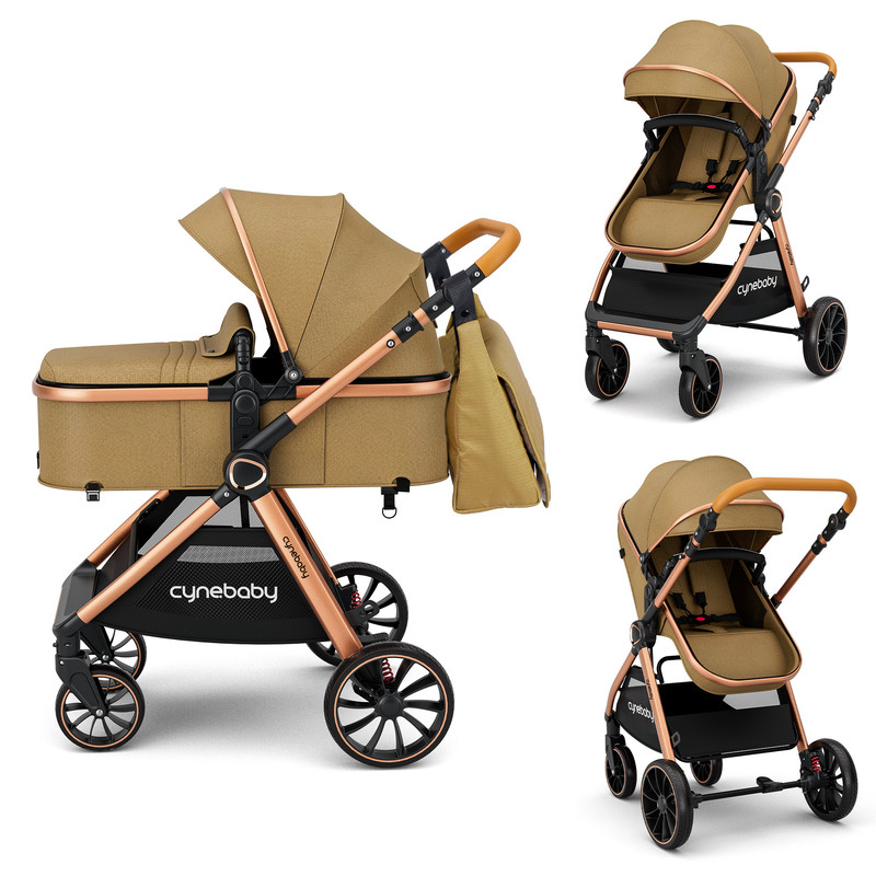 Cynebaby Baby Stroller 2 In 1 Newborn Convertible Stroller for