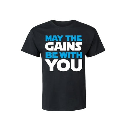 Instant Message - May the Gains Be With You - Men's Short Sleeve Graphic T-Shirt