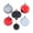 Red Black, variant on Brown, Green & Burgundy Shatterproof Christmas Ornaments, 50 Count, by Holiday Time