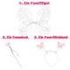 thumbnail image 2 of Kits de decoración para fiestas Cateissary 3 unids/set Chica brillo gradiente Alas de insecto disfraz, 2 of 6