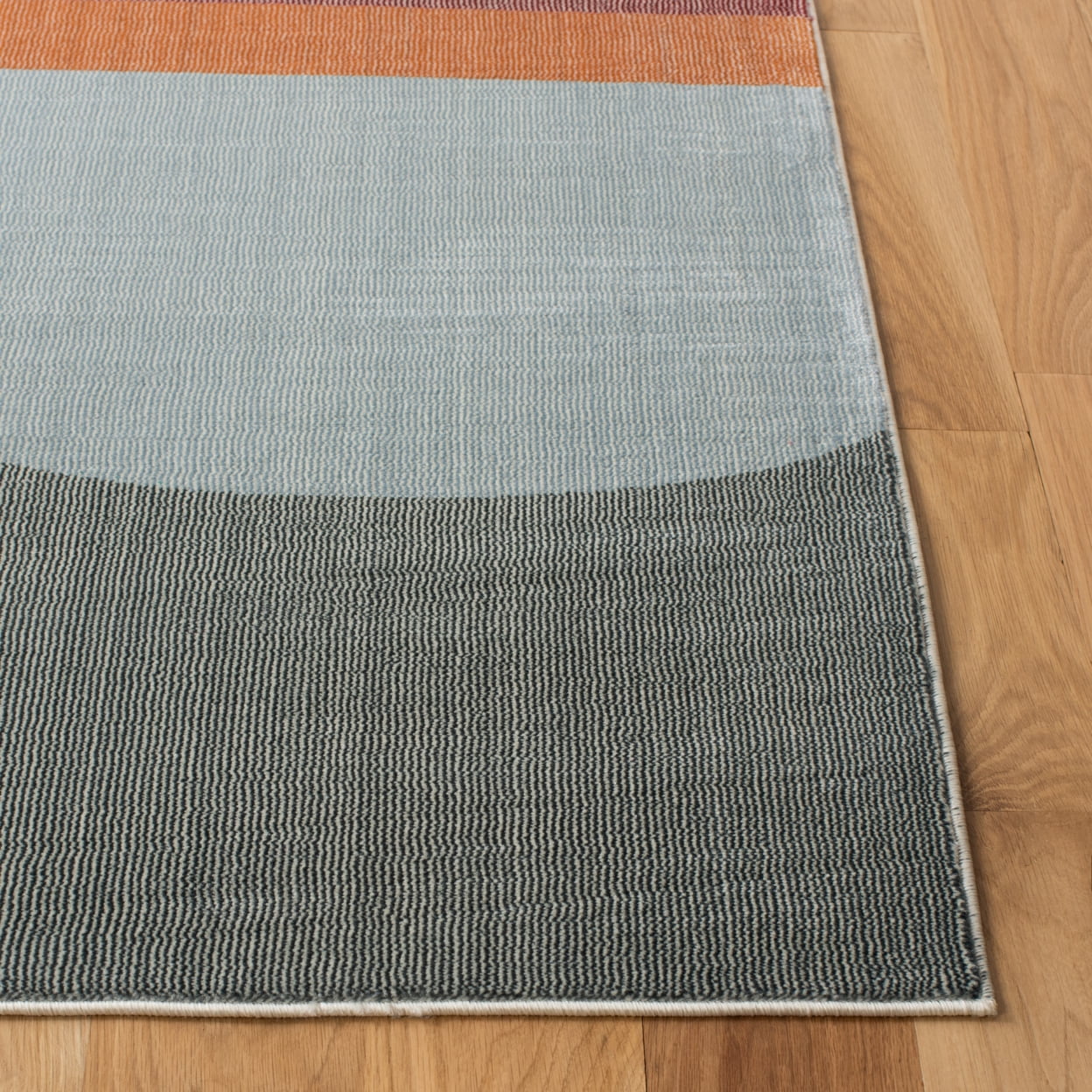 SAFAVIEH Orwell Hayden Abstract Runner Rug, Ivory/Blue, 2'2" x 5'