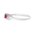 thumbnail image 4 of 10k White Gold Oval Ruby And Diamond Ring, 4 of 6