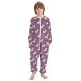 thumbnail image 2 of Soft Big Kids Onesie Pajamas Cozy Loose-Fit Jumpsuits for kids with Pockets for Christmas Lounge & Play Cartoon Unicorns and Stars, 2 of 8