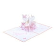 thumbnail image 2 of Tarjeta Emergente Tarjeta de felicitación de mariposa del día de San Valentín Tarjeta de año nuevo 3D para mamá (rosa) Sywqhk Libre de BPA, 2 of 9