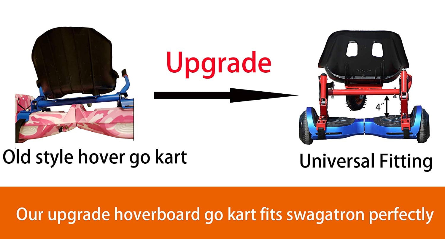 All In One Hover Cart Attachment For Hoverboard - Transform your Hoverboard into a Go Kart with Hovercart - White