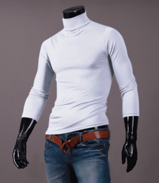 Fashion Men Thermal Cotton Turtle Roll Neck Skivvy Turtleneck Sweater ...
