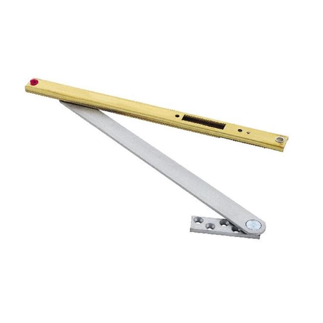 Heavy Duty Surface Concealed Overhead Stop, Satin Stainless Steel - Size 5