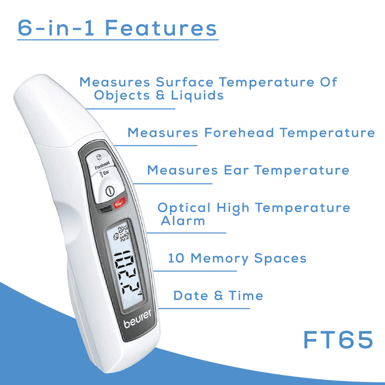 Thermomètre frontal et auriculaire Beurer FT 65