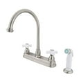 thumbnail image 4 of Kingston Brass KB3751PX Two Handle 8 in. Kitchen Faucet with White Non-Metallic Sprayer, 4 of 4