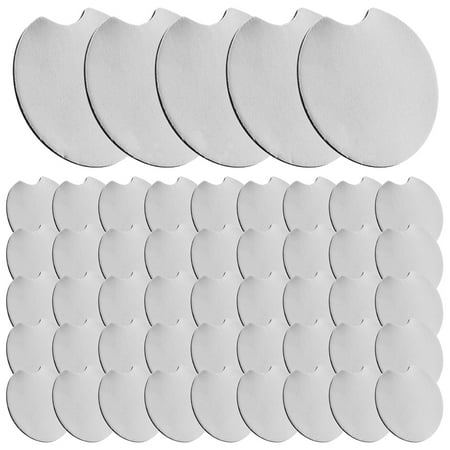 

50 Pieces of Sublimation Blank Products-Sublimation Coaster Blank Suitable for Car Coaster Painting Projects