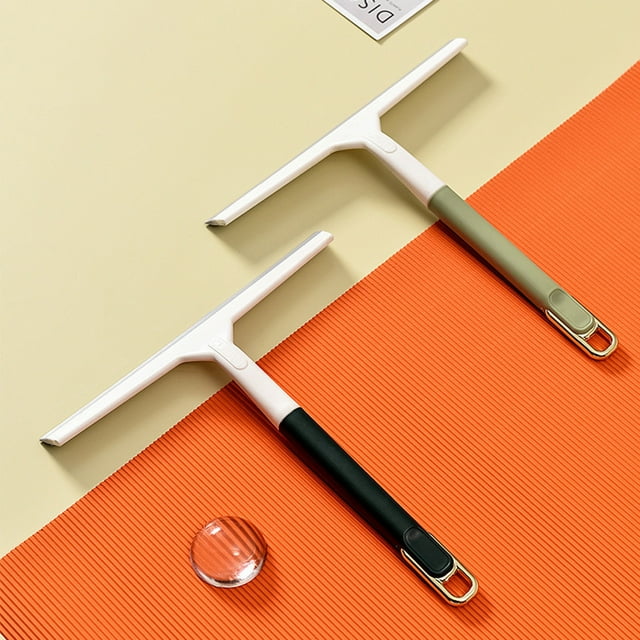 Fiudx Limpiacristales, Raspador de Espejo de Baño Ensanchado, Mango Ergonómico, Cuchilla Antirayas, Herramienta para Limpiar Cristales En Casa, Diseño No Dañino, Uso Multiusos, Fácil Agarre, Una Sola