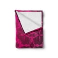 thumbnail image 2 of Magenta Soft Flannel Fleece Throw Blanket, Victorian Classical Bound Ornamental Mosaic Patterns in Nostalgic Design, Cozy Plush for Indoor and Outdoor Use, 50" x 60", Magenta, by Ambesonne, 2 of 6