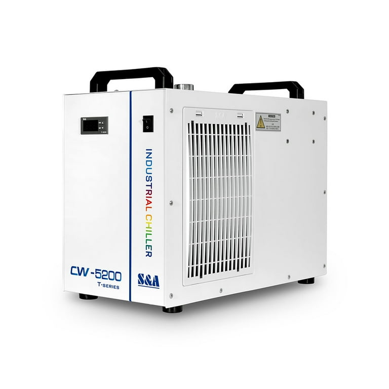 Su0026A CW-5200DH Industrial Water Chiller (AC 1P 110V 60Hz) for One 8KW  Spindle / Welding Equipment / One 130-150W CO2 Glass Laser Tube Cooling,  0.93HP - Walmart.com