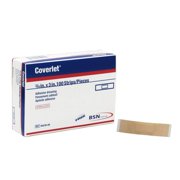 Coverlet Fabric Adhesive Bandage Strip 00230 Box of 100, Tan